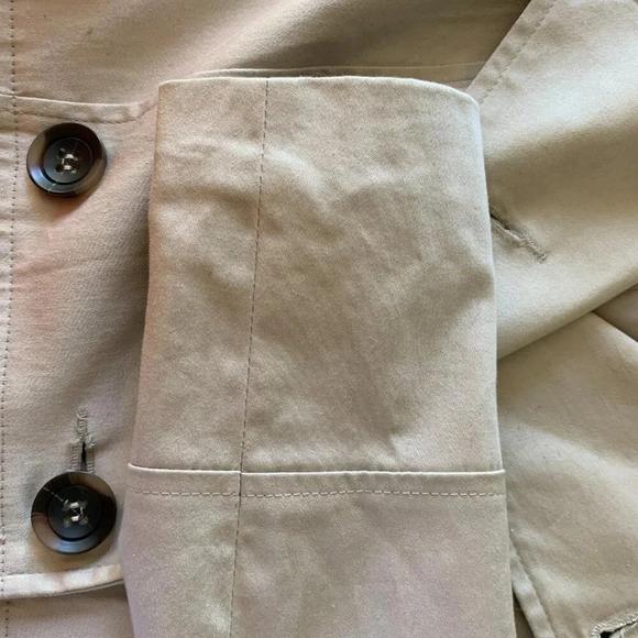 Maison Jules Oxford Preppy Pea Coat Small Double Breasted Peplum Trench jacket - Picture 4 of 10